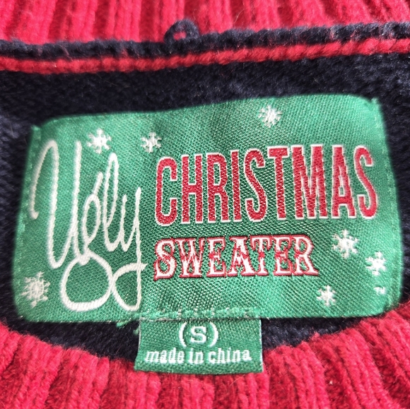 Funny Yeti Abominable Snowman Christmas Sweater Sz S Unisex - Picture 4 of 6
